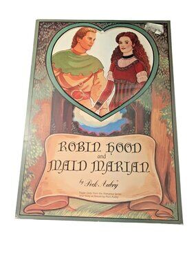 Vtg Rare PECK-GANDRE Paper Dolls ROBIN HOOD & MAID MARIAN Friar Tuck Little John